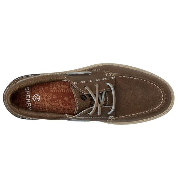 Sperry Mens a/O Lug 3-Eye Boat Shoes US 9 M EU 42 Taupe Leather Waterproof NWOB - Picture 2 of 12